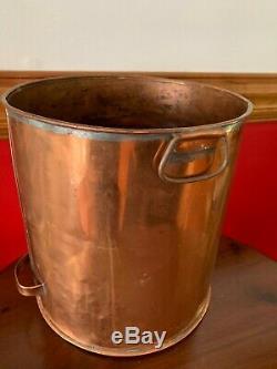 Antique Copper 12 Prohibition Whiskey Moonshine Beer Still Bucket Stock Pot