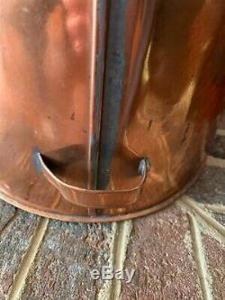 Antique Copper 12 Prohibition Whiskey Moonshine Beer Still Bucket Stock Pot