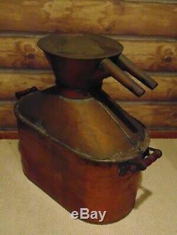 Antique Copper Boiler Whiskey Moonshine Still Primitive Prohibition