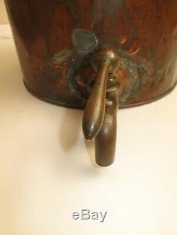 Antique Copper Jug Spigot Moonshine Whiskey Still Thumper 1800s Boston Union St