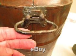 Antique Copper Jug Spigot Moonshine Whiskey Still Thumper 1800s Boston Union St