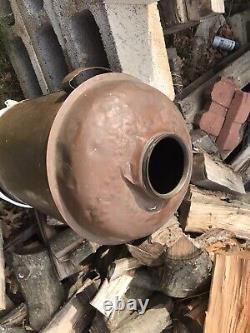 Antique Copper Metal Still Vessel With Handles Primitive Antique Farm Moonshine
