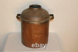 Antique Copper Metal Still Vessel With Handles Primitive Country Farm Moonshine