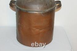 Antique Copper Metal Still Vessel With Handles Primitive Country Farm Moonshine