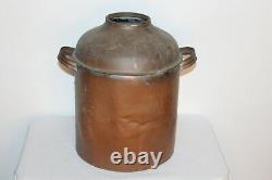 Antique Copper Metal Still Vessel With Handles Primitive Country Farm Moonshine