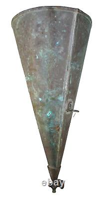 Antique Copper Moonshine Still Funnel Piece withSpigot Valve, Handles 17-1/2 x 8