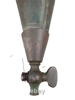 Antique Copper Moonshine Still Funnel Piece withSpigot Valve, Handles 17-1/2 x 8