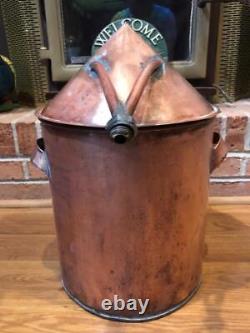 Antique Copper Moonshine Still Whiskey Boiler Prohibition Man Cave Tavern Decor