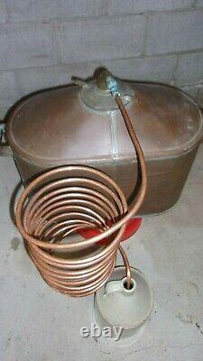 Antique Copper Moonshine Still with Coil EMPTY LARGE Size
