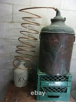 Antique Copper Moonshine Still with Coil EMPTY Large, Display