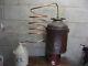 Antique Copper Moonshine Still With Coil Empty Nice Display