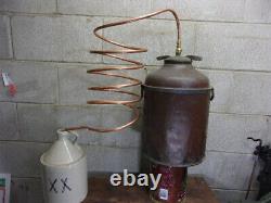 Antique Copper Moonshine Still with Coil EMPTY Nice Display