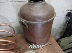 Antique Copper Moonshine Still with Coil EMPTY Nice Display