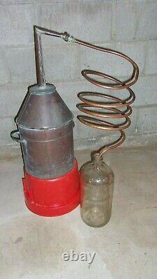 Antique Copper Moonshine Still with Coil EMPTY Smaller Size