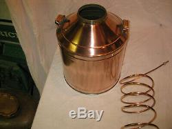 Antique Copper Moonshine Still with Coil +Jug 3-4 Gallon Still LQQK