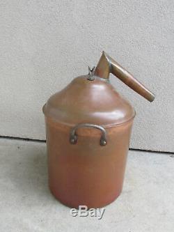 Antique Copper Moonshine Tank Still Bar Kitchen Thumper Whiskey 18 Neat Old