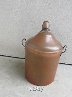 Antique Copper Moonshine Tank Still Bar Kitchen Thumper Whiskey 18 Neat Old