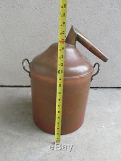 Antique Copper Moonshine Tank Still Bar Kitchen Thumper Whiskey 18 Neat Old