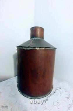 Antique Copper Moonshine Whiskey Still Pot Vessel Container