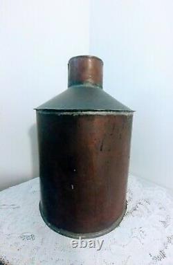 Antique Copper Moonshine Whiskey Still Pot Vessel Container