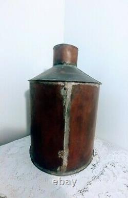 Antique Copper Moonshine Whiskey Still Pot Vessel Container