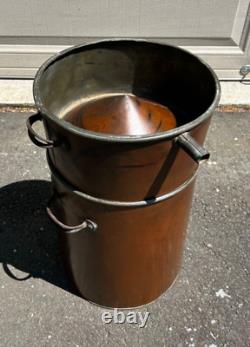 Antique Copper hand made Moonshine Still Vessel 20 x 11-3/4