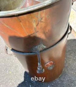 Antique Copper hand made Moonshine Still Vessel 20 x 11-3/4