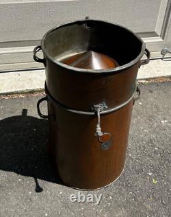 Antique Copper hand made Moonshine Still Vessel 20 x 11-3/4