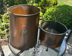 Antique Copper hand made Moonshine Still Vessel 20 x 11-3/4