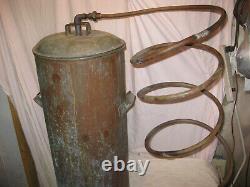 Antique EXTRA LARGE Copper Moonshine Still withCoil Moonshine Jug-A MAN CAVE MUST