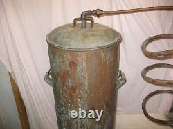 Antique EXTRA LARGE Copper Moonshine Still withCoil Moonshine Jug-A MAN CAVE MUST