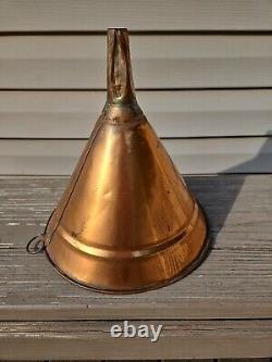 Antique Large Copper Funnel Moonshine Still Cow Milking Primitive Farmhouse