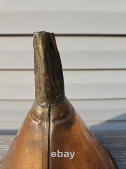 Antique Large Copper Funnel Moonshine Still Cow Milking Primitive Farmhouse