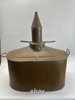 Antique Large Copper Moonshine Still Whiskey Threaded Top
