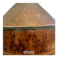 Antique Pre Prohibition Era Moonshine Copper Still Handles Lid Liquor Patina