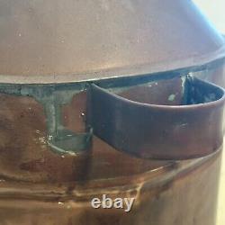 Antique Pre Prohibition Era Moonshine Copper Still Handles Lid Liquor Patina