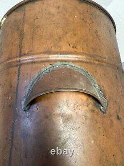 Antique Primitive Copper Moonshine Whiskey Still Water Cooler Boiler Spigot