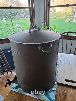 Antique Primitive Copper Moonshine Whiskey Still Water Cooler Boiler With Spigot
