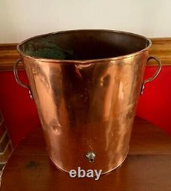 Antique Primitive Large 14 Copper Stock Pot Steamer Still Moonshine Whiskey