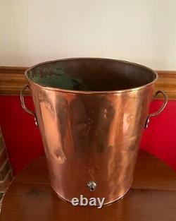 Antique Primitive Large 14 Copper Stock Pot Steamer Still Moonshine Whiskey