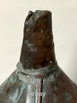 Antique Primitive Soldered Copper Moonshine Whiskey Still Funnel 13 Diameter