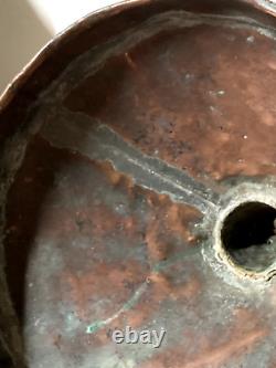 Antique Primitive Soldered Copper Moonshine Whiskey Still Funnel 13 Diameter