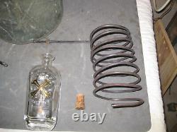 Antique RARE Copper Moonshine Still withCoil + Moonshine Bottle-A MAN CAVE MUST