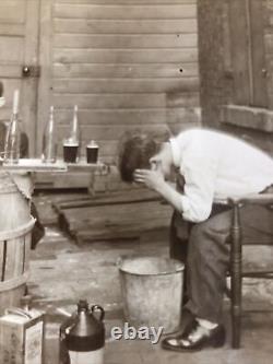 Antique Snapshot Photo Moonshine Pre Prohibition Whiskey Axe Photo