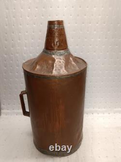 Antique VTG Copper Moonshine Still Barrel with Handle 16 Tall