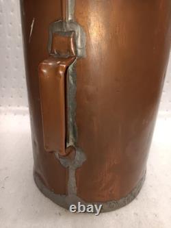 Antique VTG Copper Moonshine Still Barrel with Handle 16 Tall