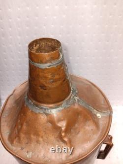 Antique VTG Copper Moonshine Still Barrel with Handle 16 Tall