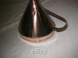 Antique / Vintage Copper Funnel Automobilia Motor Oil Moonshine Still