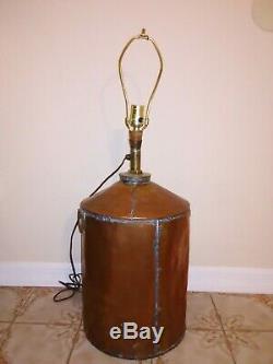 Antique Vintage Copper Moonshine Still Electric Lamp Light