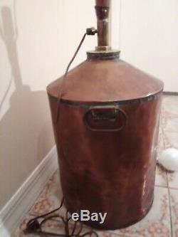 Antique Vintage Copper Moonshine Still Electric Lamp Light